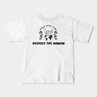 respect the women blk Kids T-Shirt